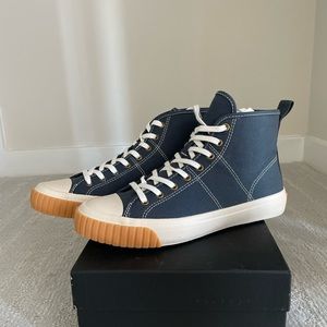 J.Crew classic high-top sneakers, NWT, size 7.5 Color: MIDNIGHT IVORY